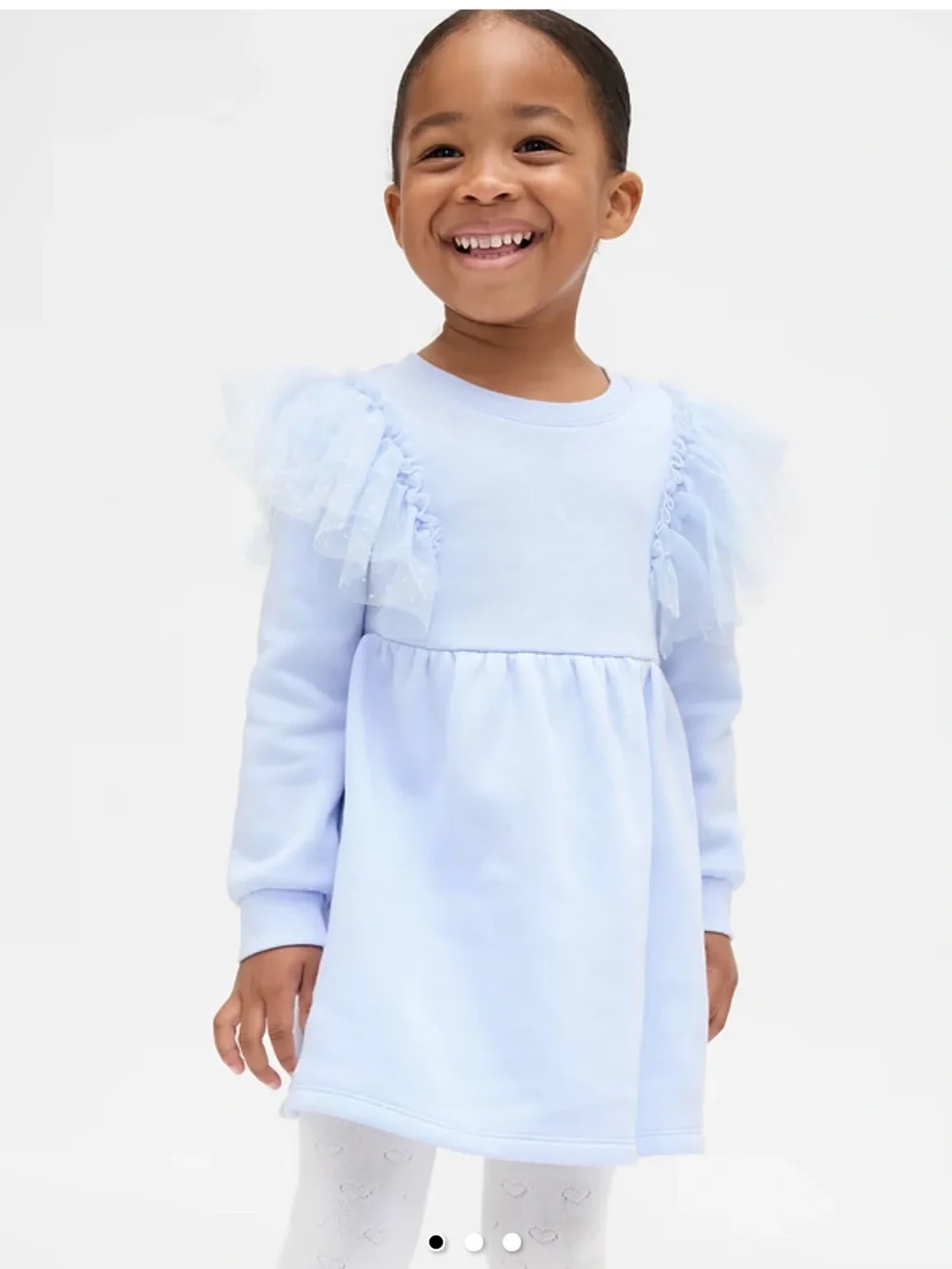 Gap Baby NWT Baby & Toddler Light Blue Tulle Sweatshirt Dress